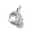 Brass Micro Pave Cubic Zirconia Charms ZIRC-F131-03P-1