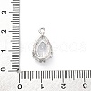 Brass Micro Pave Clear Cubic Zirconia Pendants KK-Z084-09P-04-3