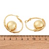 Round Brass Hoop Earrings EJEW-R025-05G-5