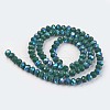 Electroplate Opaque Solid Color Glass Beads Strands EGLA-A034-P4mm-L06-2
