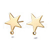 Brass Stud Earring Findings X-KK-S345-201-1