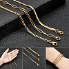 SUNNYCLUE 3Pcs 3 Styles 304 Stainless Steel Chain Necklaces STAS-SC0002-76G-4