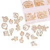 100Pcs 10 Style Rack Plating Eco-Friendly Iron Charms IFIN-YW0001-30-5