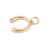 Brass Micro Pave Cubic Zirconia Pendants KK-Z107-04G-2