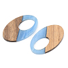 Opaque Resin & Walnut Wood Pendants RESI-S389-005A-C-3