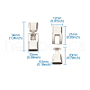Alloy Snap Lock Clasps PALLOY-TAC0009-24P-10