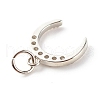 Brass Micro Pave Clear Cubic Zirconia Pendants ZIRC-P094-24P-RS-3