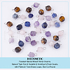 DICOSMETIC 40Pcs 4 Styles Faceted Natural Mixed Stone Charms FIND-DC0001-36-4