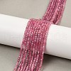Natural Pink Tourmaline Beads Strands G-H266-10-2