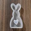Rabbit Shape DIY Display Decoration Silhouette Silicone Molds DIY-K073-08C-2