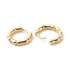 Brass Bamboo Shape Hoop Earrings for Women EJEW-G306-04G-2