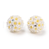 Handmade Luminous Polymer Clay Rhinestone Fancy Beads CLAY-H003-04C-3