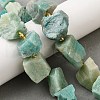 Raw Rough Natural Amazonite Beads Strands G-Z087-B24-1