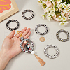 SUNNYCLUE 7Pcs 7 Colors Print Silicone Beads SIL-SC0001-86C-3