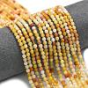 Natural Golden Silk Jade Beads Strands G-A260-A27-01-1