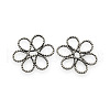 Brass Flower Wire Beads KK-J187-76AS-NF-1