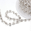 Brass Rhinestone Strass Chains CHC-T002-SS12-01S-2