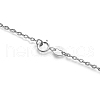 SHEGRACE Rhodium Plated 925 Sterling Silver Double Layered Necklace JN635A-3