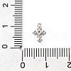 Brass Micro Pave Clear Cubic Zirconia Charms KK-V016-22D-P-3