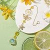 Alloy Butterfly Bee Flower Hanging Ornaments HJEW-TA00213-2