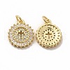 Rack Plating Brass Cubic Zirconia Pendants KK-G456-13G-1