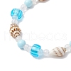 Glass & Turquoise & Shell Beads Bracelets for Women BJEW-JB11757-4