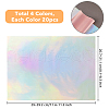 SUPERFINDINGS 80Pcs 4 Colors A4 PET Stamping Hot Foil Paper DIY-FH0004-97-2