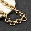 304 Stainless Steel Twisted Ring Link Chain Necklaces NJEW-R023-12G-3