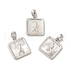 Natural Shell Square Charms KK-M243-36P-3