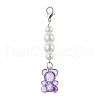 30Pcs 6 Colors Bear Transparent Acrylic Pendant Decorations HJEW-JM02726-4