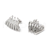 Clear Cubic Zirconia Claw Stud Earrings EJEW-L264-003P-2