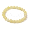 8.5mm Round Natural Topaz Jade Beaded Stretch Bracelets for Women Men BJEW-JB10512-1