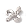 925 Sterling Silver Micro Pave Clear Cubic Zirconia Pendants STER-H117-01P-01-2