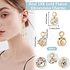 Beebeecraft 50Pcs Brass Rhinestone Charms KK-BBC0012-22-2