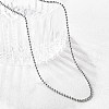Non-Tarnish 304 Stainless Steel Ball Chain Necklaces NJEW-F249-02P-4