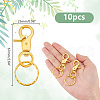   10Pcs Iron Swivel Clasps with Key Rings HJEW-PH0001-78-2