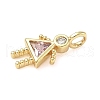 Brass Micro Pave Cubic Zirconia Pendants ZIRC-I356-17G-B10-2
