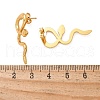 304 Stainless Steel Snake Stud Earrings for Women EJEW-M079-02G-3