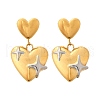 304 Stainless Steel Dangle Stud Earrings EJEW-V016-12G-4