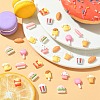 100Pcs 10 Styles Opaque Resin Imitation Food Cabochons RESI-CJ0003-64-5