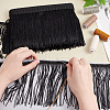 10 Yards Polyester Tassel Ribbon OCOR-WH0078-133-3