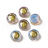 Transparent Spray Painted Glass Beads GLAA-I050-15A-1
