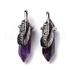 Natural Amethyst Pendants G-E059-04AS-04-2