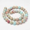 Synthetic Aqua Terra Jasper Beads Strands G-P237-02-10mm-2