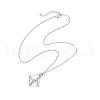 3Pcs 3 Styles 304 Stainless Steel Empty Macrame Pouch Pendant Singapore Chain Necklaces NJEW-JN05284-7