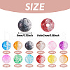 Two Tone Transparent Crackle Acrylic Beads CACR-TA0001-01-15