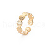 Textured Flat Round Cuff Ring RJEW-S048-007G-NF-3