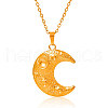 Stainless Steel Crescent Moon Pendant Necklaces for Women OI7601-2-2