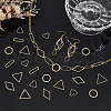 Unicraftale 40Pcs 5 Styles Brass Linking Rings KK-UN0002-97-5