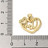 Rack Plating Brass Micro Pave Clear Cubic Zirconia Pendants KK-P267-05A-G-3